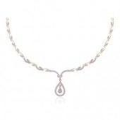 Beautifully Crafted Diamond Necklace in 18k gold with Certified Diamonds-NCK0414P